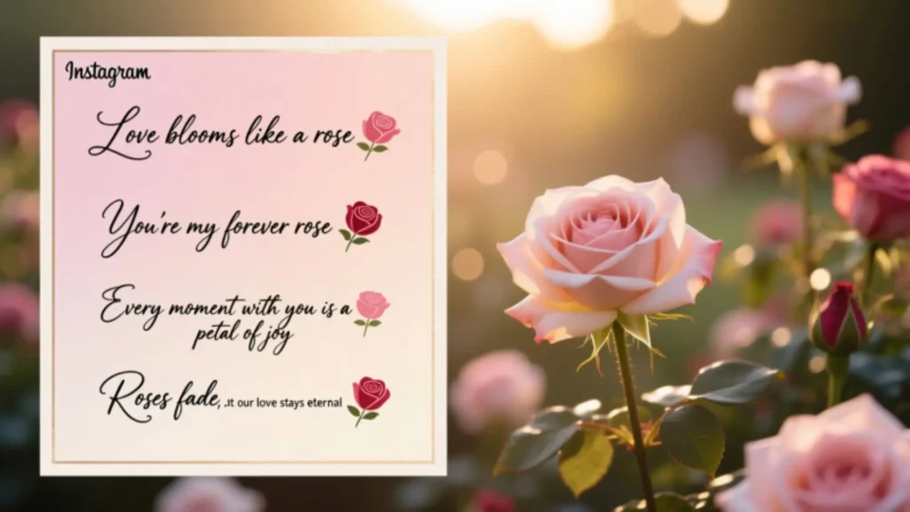 Romantic Rose Captions for Instagram