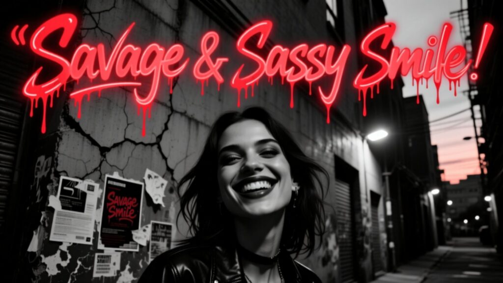 Savage and Sassy Smile Captions