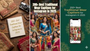 traditional wear captions