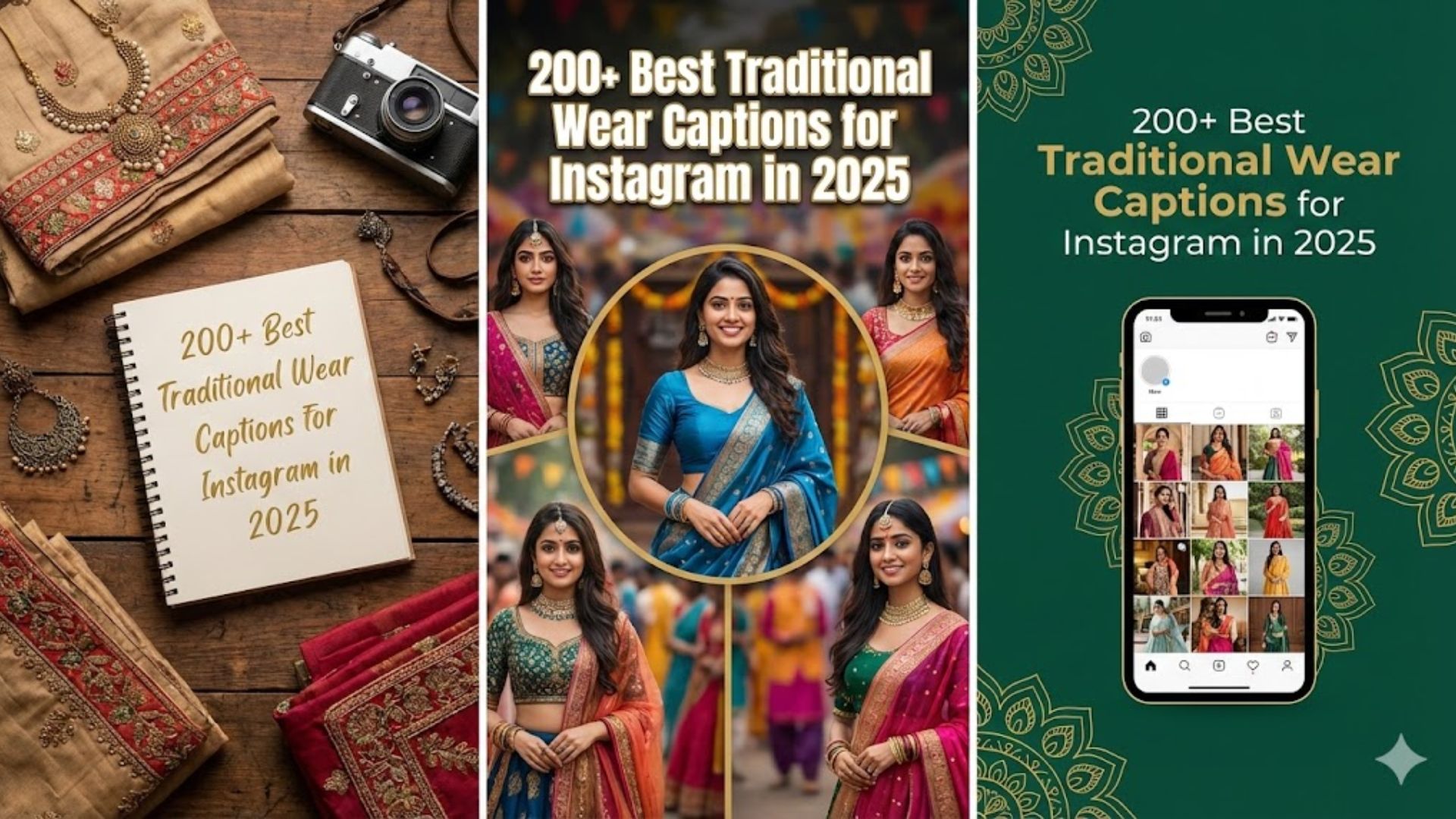 traditional wear captions