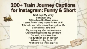train journey captions