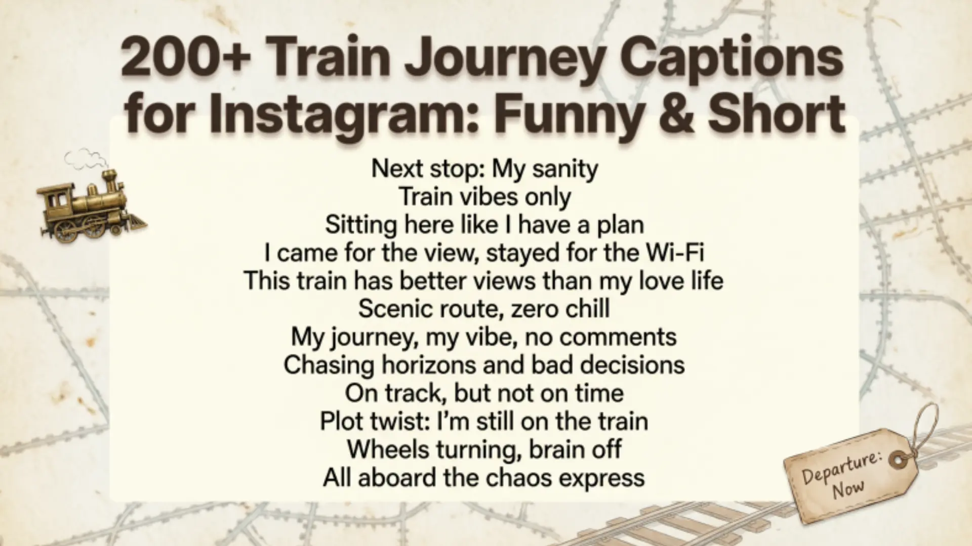 train journey captions