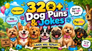 320+ Dog Puns & Jokes: Funny, Cute, Clever Lines 🐶😂
