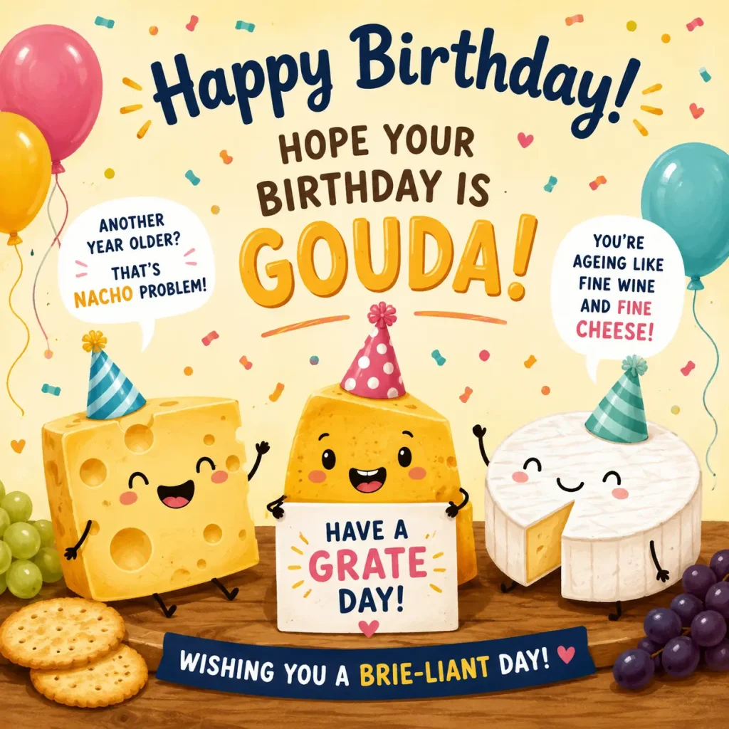 Birthday Cheese Puns